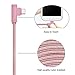 USB Type C Cable, CTREEY 90 Degree 3 Pack 3ft 6ft 10ft Nylon Braided Long Cord USB Type A to C Charger for Macbook, LG G6 V20 G5,Google Pixel, Nexus 6P, Nintendo Switch, Samsung Galaxy S8+ (Rose Gold)