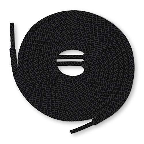 Lace Kings Round Shoelaces (Dark Grey/Black - 36in)