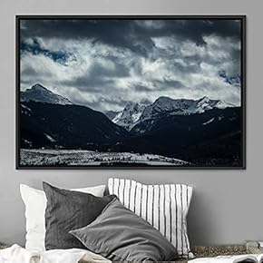 signwin Framed Canvas Wall Art Snow Mountain Cool...