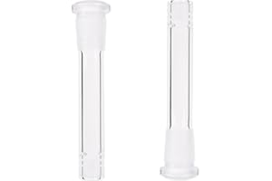 2 Pcs 3.5Inch Scientific Glass Tube Transparent Downstem Clear Test Tube Down Stem for Science and Lab Experiments