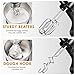 Hand Mixer 2 in 1 Electric mixer 6 Option ( Precise 5 speed control +turbo) 3.7 Quarts Bowl include Beaters and Dough Hooks, Easy Install or Disassemble, Stainless Steel,black,Aicok