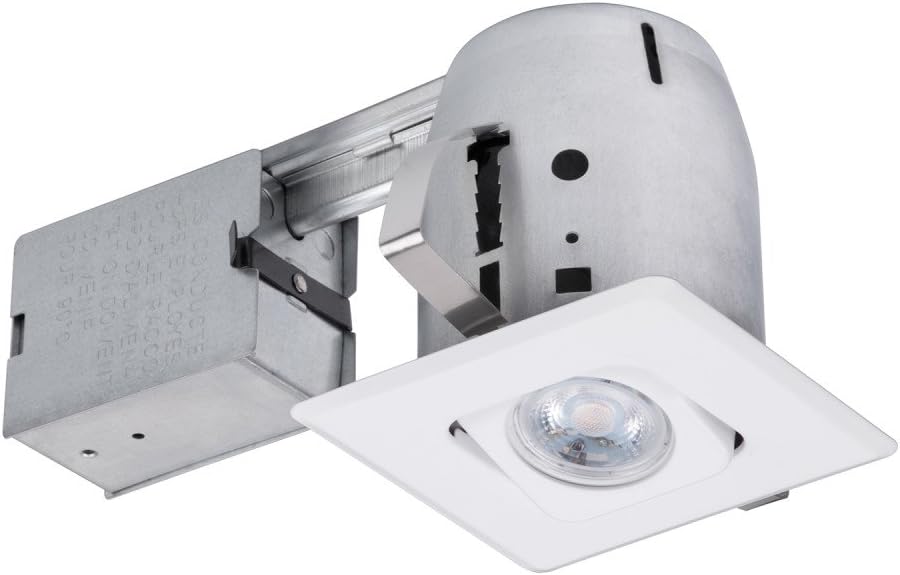 4" Dimmable Downlight Swivel Spotlight Recessed Lighting Kit, Easy