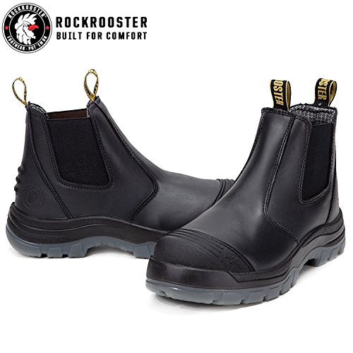 image for ROCKROOSTER Work Boots for Men, Steel Toe, Poron XRD, Coolmax, Antista