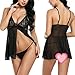 Avidlove Women V-Neck Lace Babydoll Lingerie Mesh Chemise Nightwear Outfits