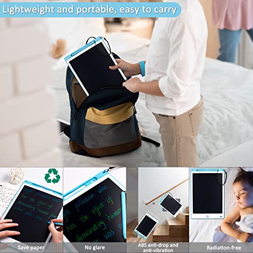 LCD Writing Tablet Kids Doodle Board 12 Inch Erasable Drawing Pads, Color Screen Writing Pads Kids Adult Education Birthday Gift for 3~6 Years Toddler (Pink)