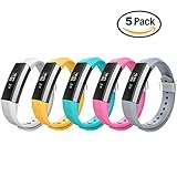 Fitbit Alta Bands,Greeninsync(TM) Textured Finish Fitbit Alta Accessory Replacement Bands Small 5 set W Metal Clasp Unique Design Fatener for Man Women Kids