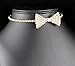 Janefashions BOW TIE CLEAR AUSTRIAN RHINESTONE CRYSTAL NECKLACE CHOKER PROM B1626 GOLD TONE