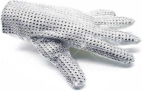 Amazon マイケルジャクソン ダイヤ グローブ Michael Jackson Billie Jean コスプレ コスチューム 大人用手袋 フリーサイズ シルバー 右手 コスプレ 仮装 通販