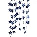 Outer Space Baby Shower Decorations/Furuix 2pcs Mini Navy Blue Paper Star Garland Star String for Hanging Décor Wedding Party Decoration Outer Space Decor Birthday Decorations