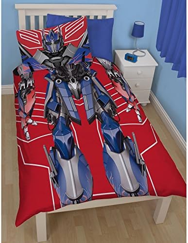 Transformers Robots Single/US Twin Duvet Cover and Pillowcase Set