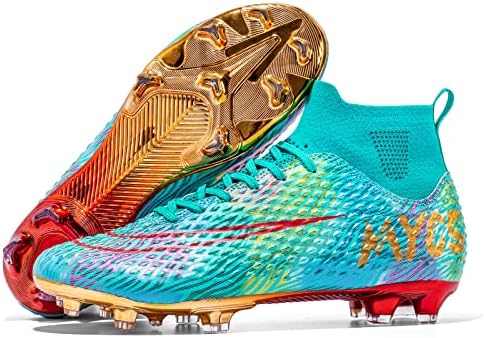 HAIMIAH Men's Women's Soccer Shoes Boys Gold-Soled Spikes Football