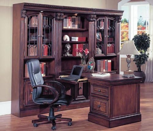 Amazon Com Parker House 4 Pc Peninsula Desk Wall Unit Set Huntington Furniture Decor