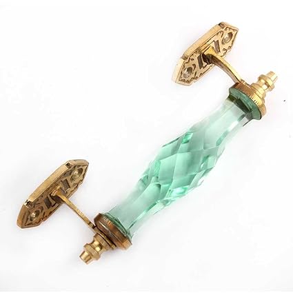 Indianshelf Handmade 1 Piece Glass Mint Cut Golden Big Rust Free