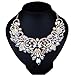 Girl Era Womens Colorful Rhinestone Crystal Queen Costume Jewelry Bib Statement Necklace