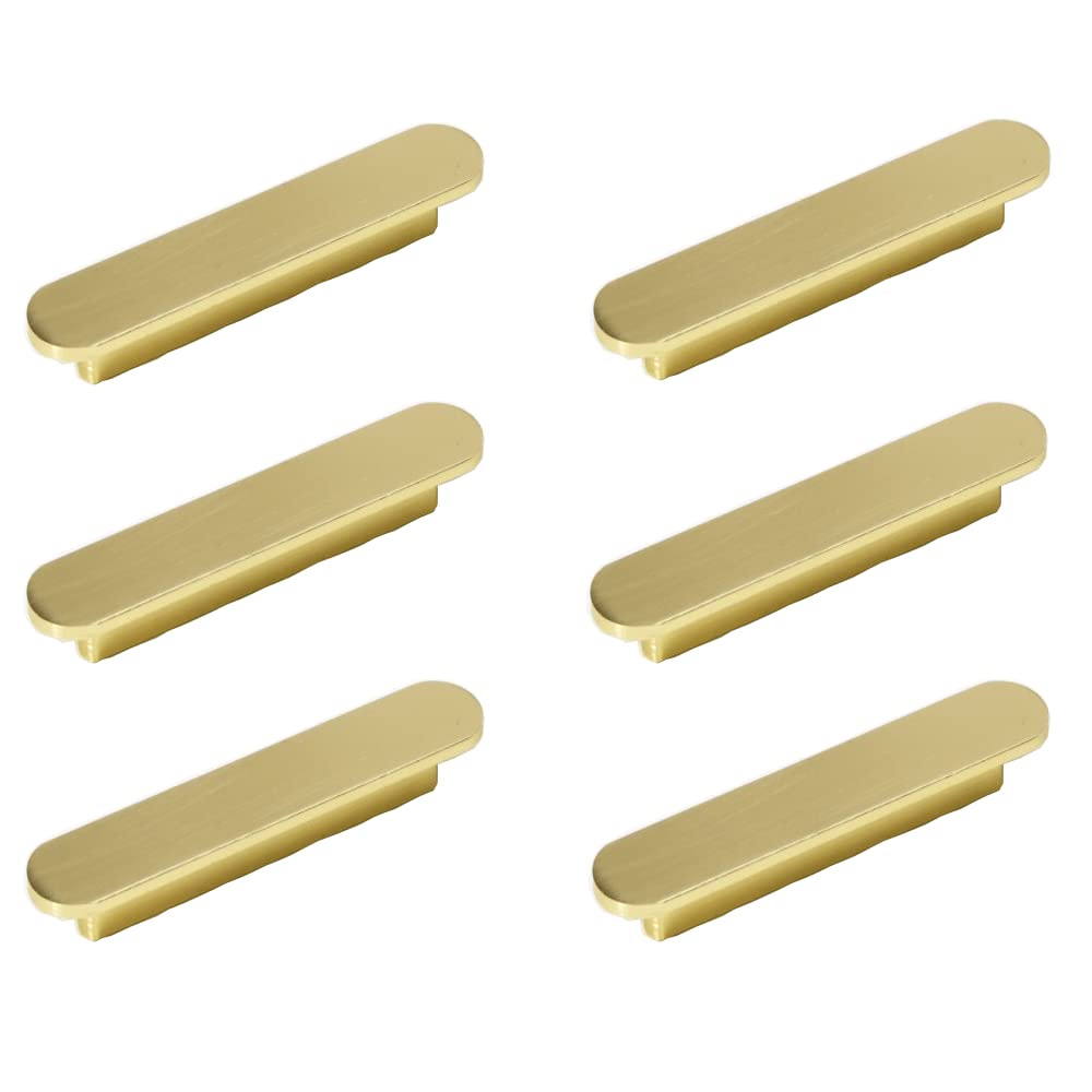 SYZOW 6 Pack Gold Drawer Pulls Brushed Gold Cabinet Pulls,Kitchen Cabinet Handles for Kitchen Cupboard Door, Hole Center 64mm — image 1