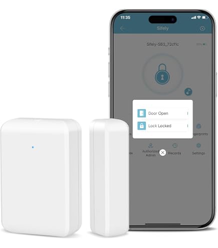 Sabhradl TTLOCK Wireless Door Sensor – 2.4GHz Contact Detection For Smart Locks, CR2032 Battery (Not Included)