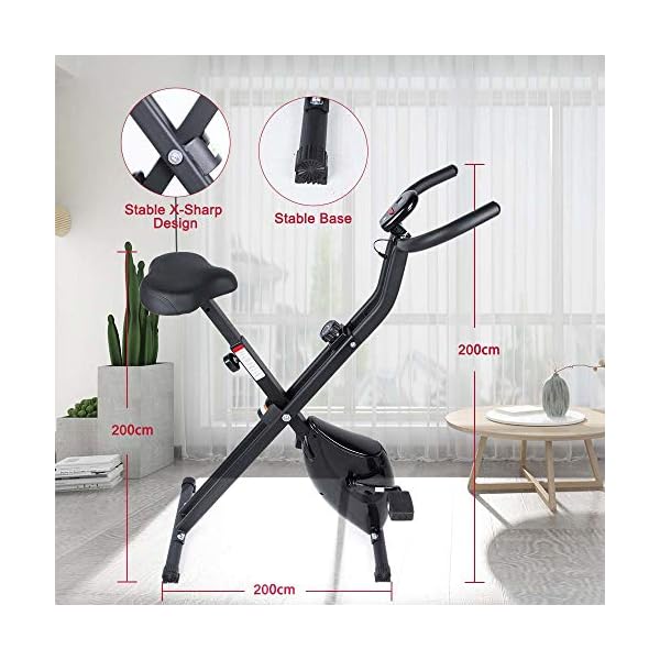 himaly-F-Bike-Exercise-Bike-Fitness-Bike-with-LCD-Display-and-8-Level-Adjustable-Magnetic-Resistance-Foldable-Indoor-Trainer-for-Home-Use himaly Exercise Bike Training Indoor,Indoor Cycling Bikes,Bike Stationary Magnetic Resistance,LCD Monitor,Pulse Sensor…