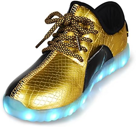Mxson Boys & Girls' Children USB Charging LED Light Up Shoes Unisex Kids Glowing and Flashing Sneakers