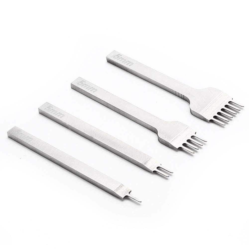 Leather Craft Tool 1/2/4/6 Prong Lacing Stitching Punch Hole (5mm)