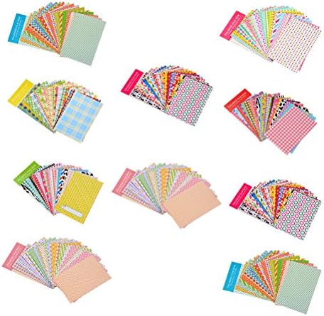 Bondream 200Pcs Colorful Paper Photo Frame Sett for Instax Mini 8 7s 90 25 50s Film/ Pringo 231 Film/ Instax SP 1 Film/ Polaroid PIC-300P Film