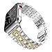 Aizilasa Apple Watch Band 42mm, Stainless Steel iWatch Replacement Band, Adjustable Metal Wristband Strap With Butterfly Clasp for Apple Watch Series 2 Series 1 Sport and Edition (Gold)