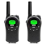 Walkie Talkies for Kids UOKOO Mini Radios Walkie Talkies, 22 Channel FRS/GMRS 400-470Mhz , Intelligent Alarm, Pair Black (668)