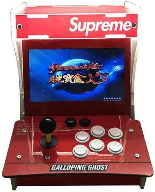 Gecfun Double mini net red fighter Pandora arcade game machine 3003 in one 10 inch Red