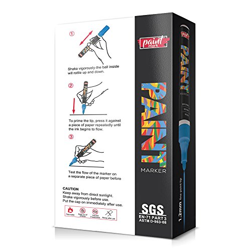 PaintMark Premium Paint Pens, 15 Vibrant Oil Paint Marker Pens For Wood