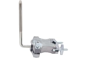 TUOREN Single L Rod Mount Clamp Adjustable Tom Drum Rack Mount Clamp Metal L-Rod Cowbell Mounting Bracket Percussion Mount Holder for Tom Durm Set Parts Extension Clip Accessory Hardware