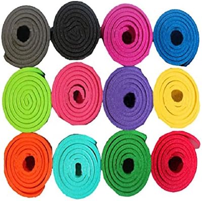 Sheng Xi anti-skid Extra Thick Stretching Mat Includes Carrying Strap For Men &amp; Women - From Clever Yoga Rose Red