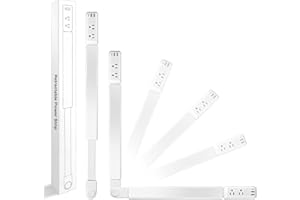 180° Rotating Plug Outlet Extender with 2 AC Outlets, USB-A & USB-C Ports, 23-35 Inch Extension Cord for Hard to Reach Spaces