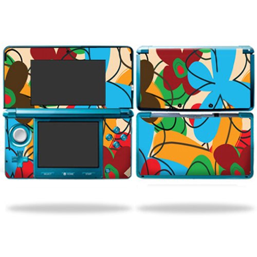 MightySkins Skin Compatible with Nintendo 3DS wrap Sticker Skins Funky Flowers