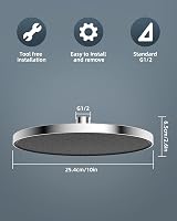 Hibbent Self-Cleaning Rainfall Shower Head 10 Inch Chrome, 360° Adjustable view 6