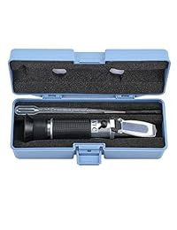 autoutlet Refractómetro Brix 0 ~ 32  de aluminio visualización Digital LCD cerveza Kit de herramienta de prueba de azúcar de vino doble escala, escala Brix y escala de gravedad específica ATC 10 °C ~ 30 °C