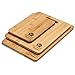 Home Organics 3-Piece, Non-Slip Premium Moso Bamboo Cutting Board Set, For Food Prep, Meat, Vegetables, Bread, Crackers & Cheese