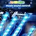Car Lights Interior,LED Strip Lights for Cars Waterproof 4pcs 48 LED Controller Lighting Kits, Multi DIY Color Music Under Dash Car Lighting with Car USB Chargerthumb 2