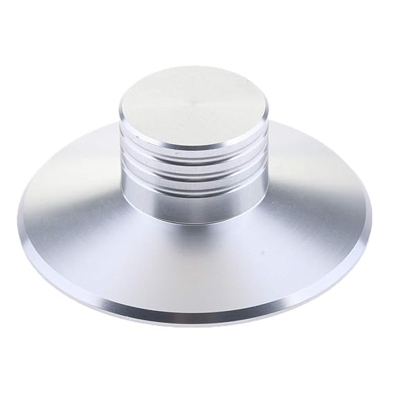 Baoblaze LP Vinyl Plattenspieler Messing Disc Stabilizer Record Gewicht/HiFi (Silber)