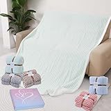 GCQC Sherpa Fleece Blanket, Checkered Grid Warmer