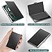 MaxGear Professional Metal Business Card Holder Pocket Business Card Case Slim Business Card Carrier Business Card Holders Wallet for Men & Women, 3.7 x 2.3 x 0.3 inches, Stainless Steel, Black