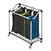 Honey-Can-Do Triple Laundry Sorter with Mesh 3 Bags, Steel/Black, 30.75