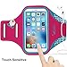 LivingABC Workout Armband for iPhone 7 8 Plus, VCOO Phone 6s/6 Plus Arm Band for Sports, Running Holder for Samsung Galaxy LG HTC Nokia Moto with 5.5 Inch Screen (Red)