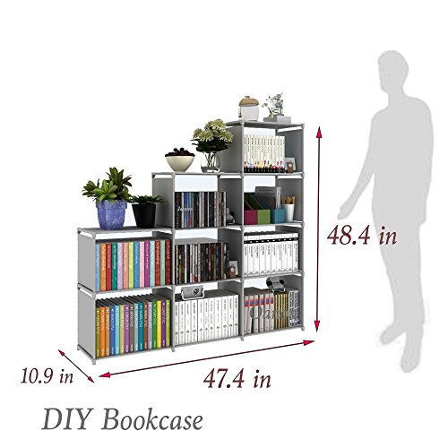 6 Adjustable+Bookcase+Bookshelf+Shelves+Furniture