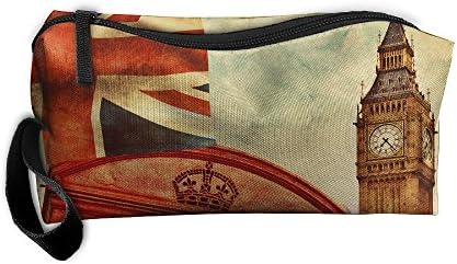 Vintage Symbols Of London Handaes Portable Toiletry Cosmetic Bag Waterproof Makeup Make Up Wash Organizer Zipper Storage Pouch Travel Kit Handbag