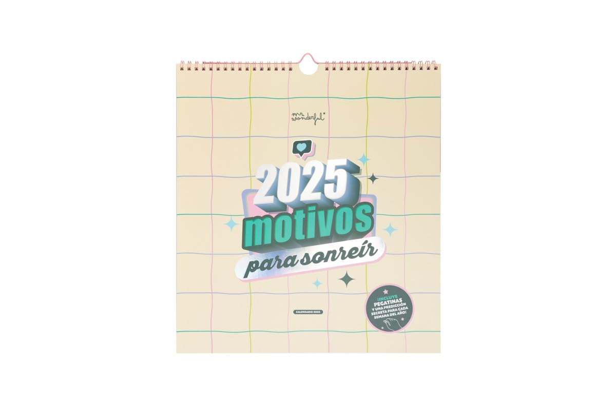 Mr. Wonderful - Scratch-Off Wall Calendar 2025-2025 - Smiley Motifs - Includes 2 Sheets of Stickers