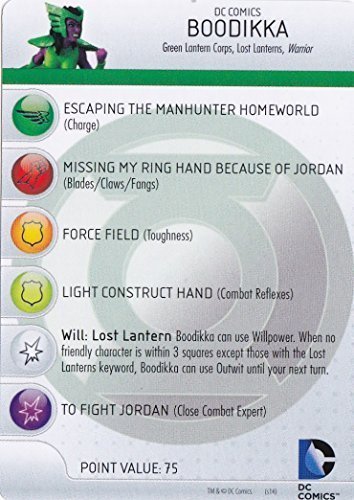 Heroclix DC War of Light #017 Boodikka Figure Complete with Character Card