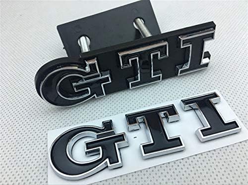 3D Auto Car Metal Hood Front Grilles Grill Badge Emblem Fit GTI BLACK 3