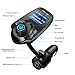 Bluetooth FM Transmitter, LDesign Universal Wireless Radio Transmitter Car Kit with AUX Input | 1.44 Inch Display | TF Card Reading | 4Mode HD Music Play | Hands-Free Call &USB Charge for Audio Player
