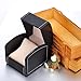 Valyria Watch Box Small 1 Mens Black Leather Display Glass Top Jewelry Case Organizer