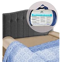 Foam Safety Bed Bumper Toddler Bed Rail - Portable Bedside Sleep Guard Side Pillow Pad | Water-Resistant, Non-Slip, Machine Washable Cover | Babies Children Kids Adults Seniors | Home, Hotel, Travel