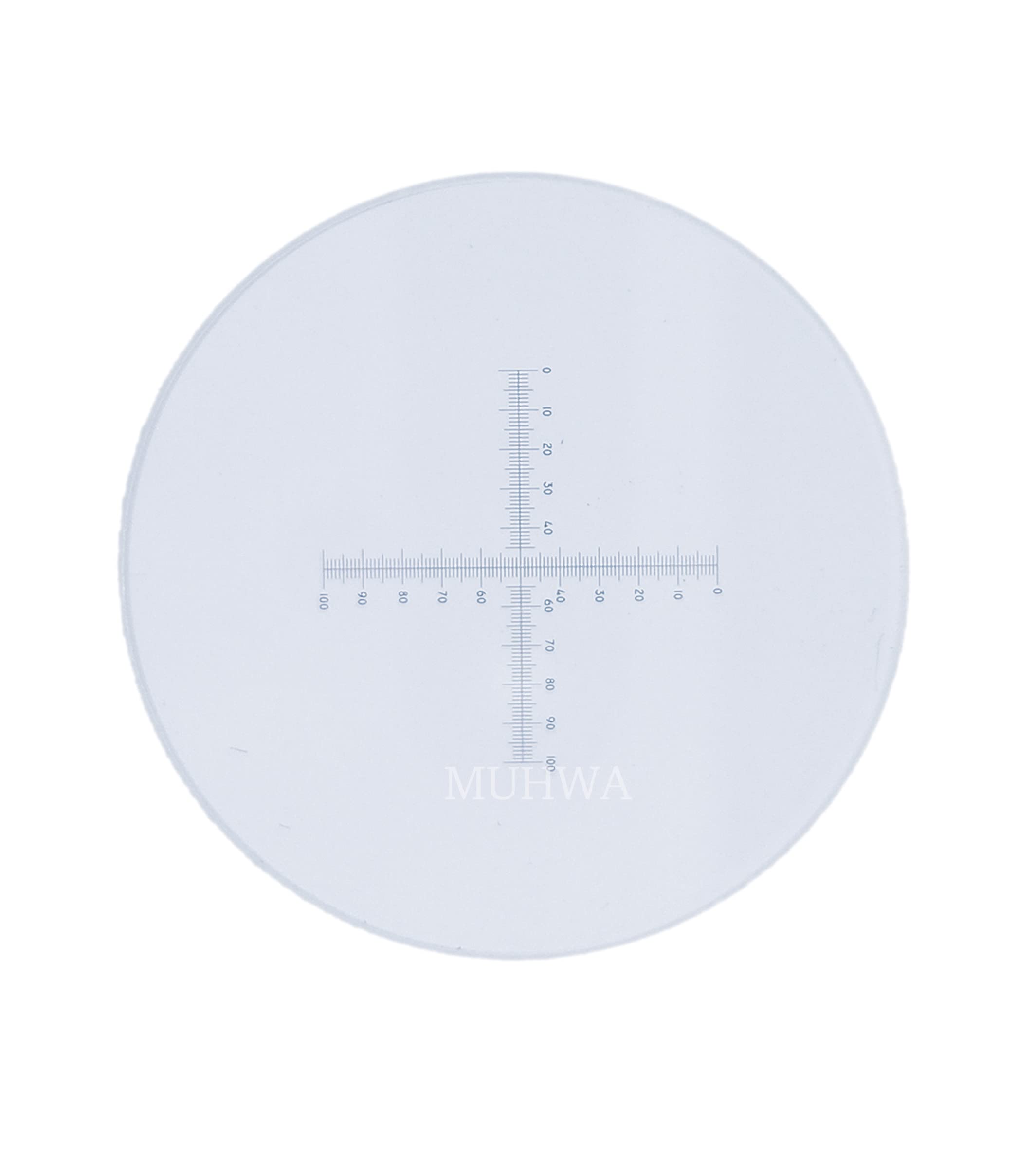 MUHWA 0.1mm High Precision Ocular Micrometer Microscope Micrometer 20.4mm Eyepiece Micrometer for OLYMP*S Microscope